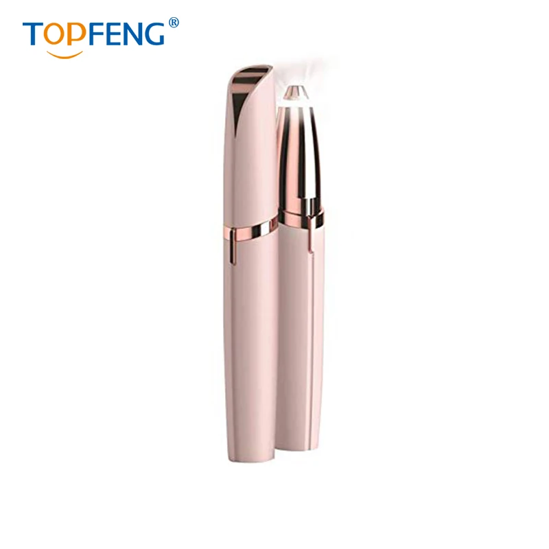 

TopFeng Painless Eyebrow Hair Remover for Women,Portable Eyebrow Trimmer Razor with LED Light,Lipstick-Sized Eye brow Epilator,F