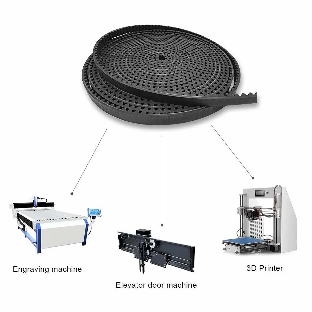 5 метров 2GT Ремень ГРМ 6 мм ширина для 3d принтера приводной ремень GT2 Ремень высокая прочность резина для RepRap Pursa i3 cnc пояс шлифовальный станок
