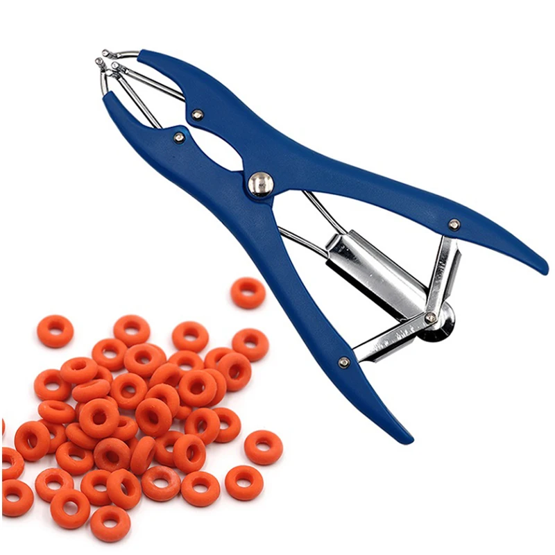

Livestock Castration Tools Piglet Sheep Castration Clamp & Tail Docking Rubber Rings Castration Pliers Animals Tail Device