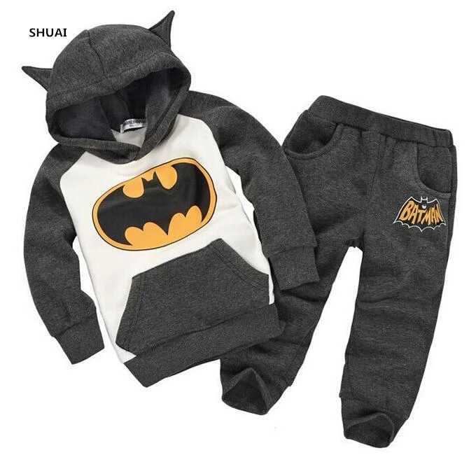 

New Batman Girls Boys Clothing Set Autumn Spring Casual Cotton Children Hoody Coat Pants 2 Piece Suit Kids Clothing Sets