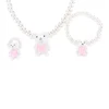 Bear Rabit Necklace Ring Bracelets For Kids Girls Children White Imitation Pearl Beads Jewelry Sets Send Randomly ► Photo 3/6