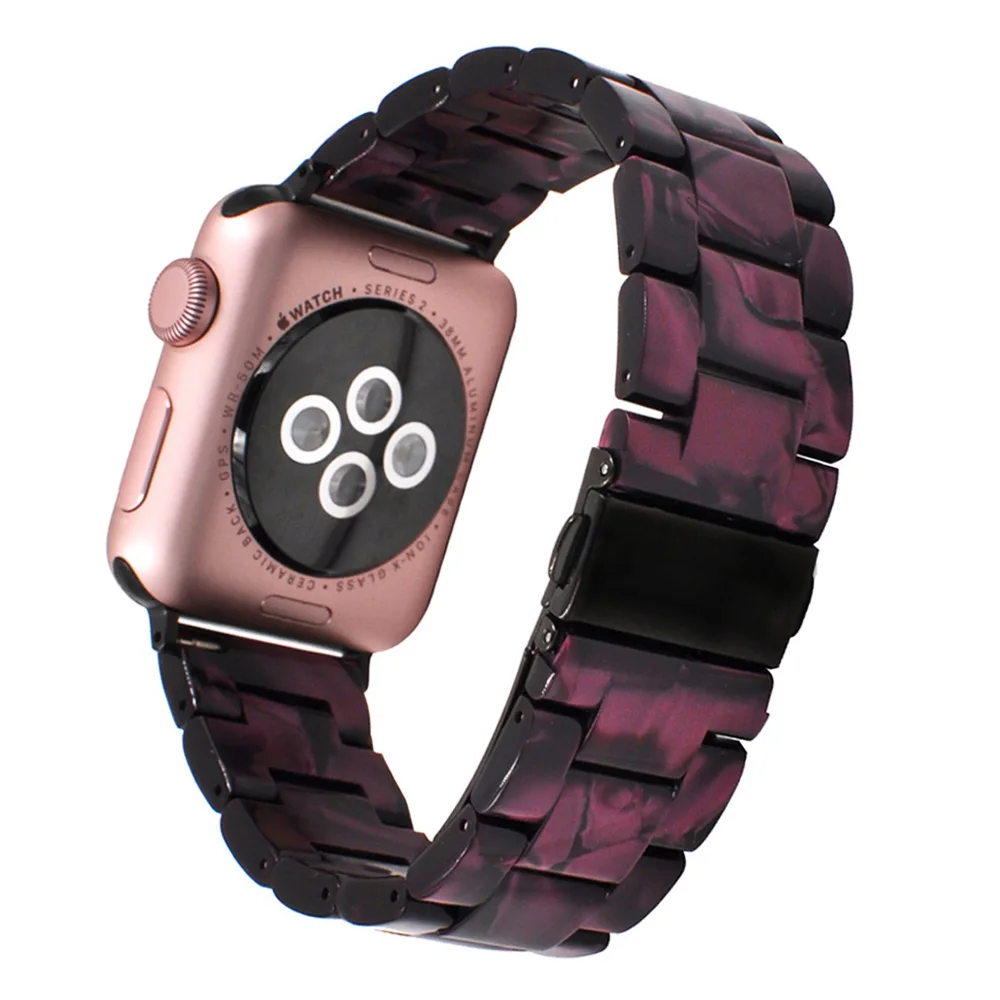 Стиль фотополимер класса люкс ремешок для часов Apple Watch Series 5 4 3 2 1 ремешок для мужчин/женщин браслет для Apple iWatch 44 мм 40 мм 38 мм 42 мм