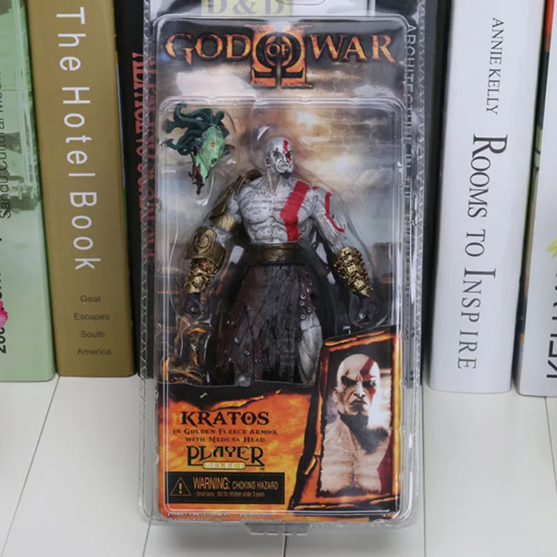 New Lot God of War Kratos in Golden Fleece Armor with Medusa Head 7.5" PVC Action Figure Collection Model Toy
