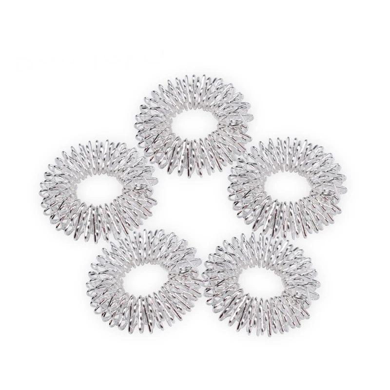 Hot Sale Silver Finger Massage Ring Acupuncture Ring Body Massager Health Care Fingers Massage Beauty Tools Slimming Relax Hands