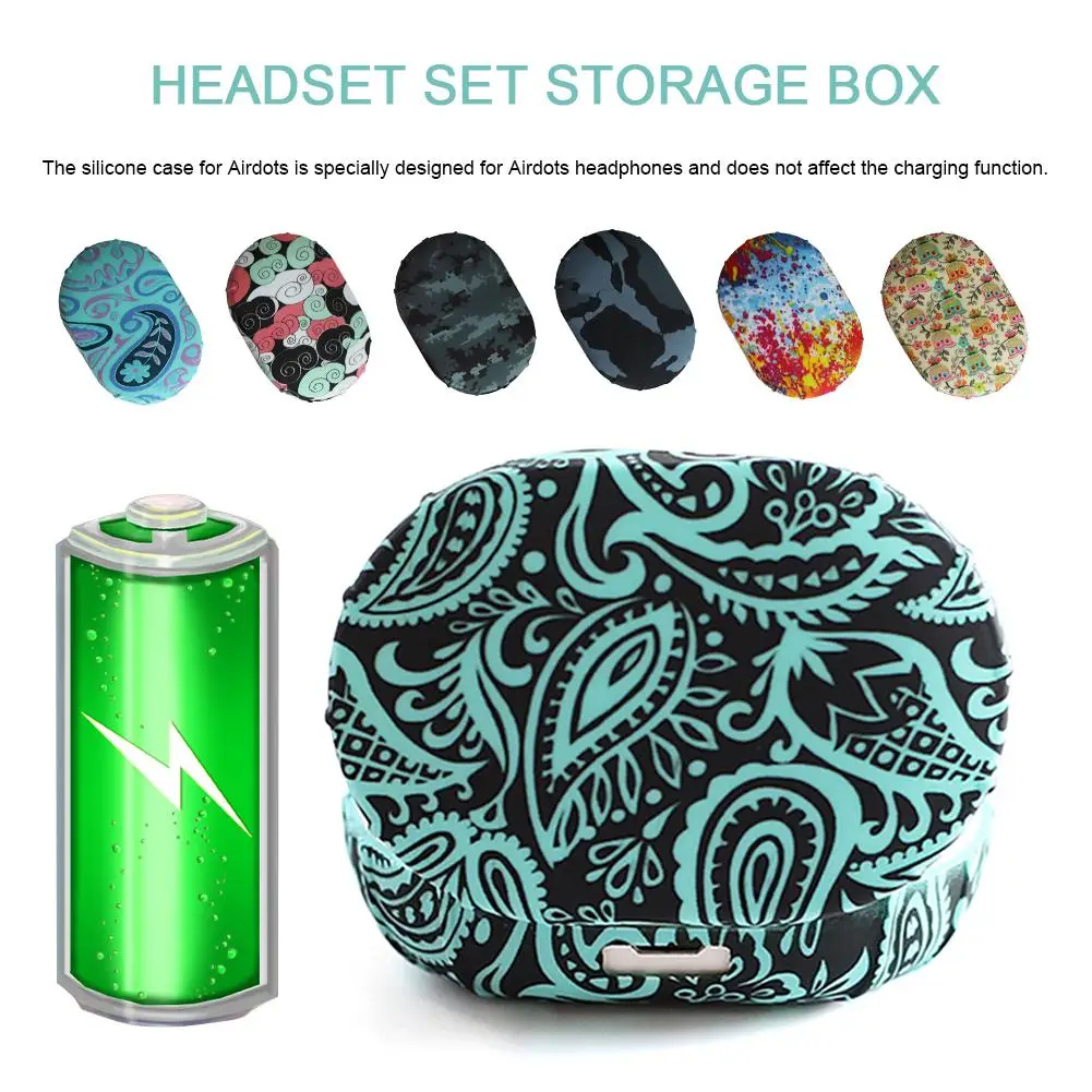 

New Colorful Silica Gel Wireless Earphone Charging Box Cover Bag For Redmi Wireless Earphone Protective Cover For Airdots