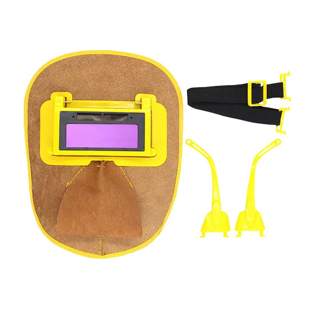 ALLSOME Protable Leather Welding Mask Solar Auto Darkening Filter Lens Hood Helmet Mask HT1599
