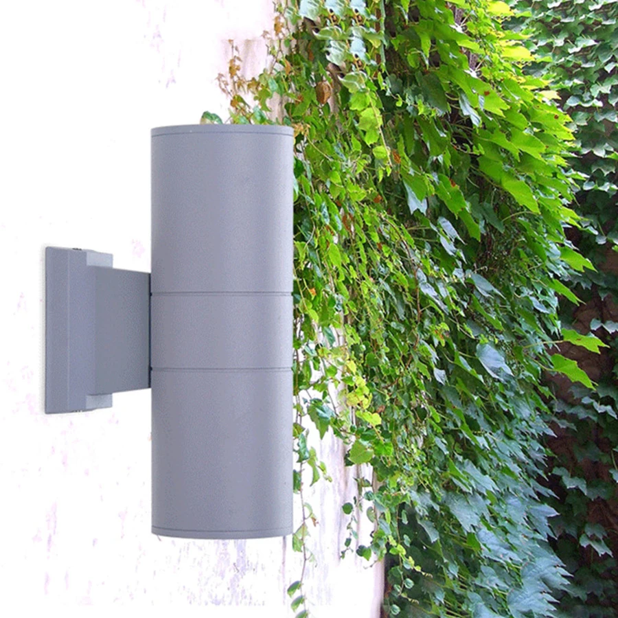 Dual cabeça do Cilindro Parede para Cima para Baixo Lâmpada de Parede do Corredor Thrisdar Iluminação Exterior 10 w 18 w 24 w Led Porch Luz da à Prova d' Água Villa Pátio 18 Thrisdar Iluminação Exterior 10 W 18 W