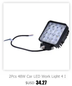 4inch 18W LED Car Work Lights Flood Spot High Power Square Shape Lamp For Trunk/ Off Road/ Boat/ Car/ Motorcycle Automotive Bulb