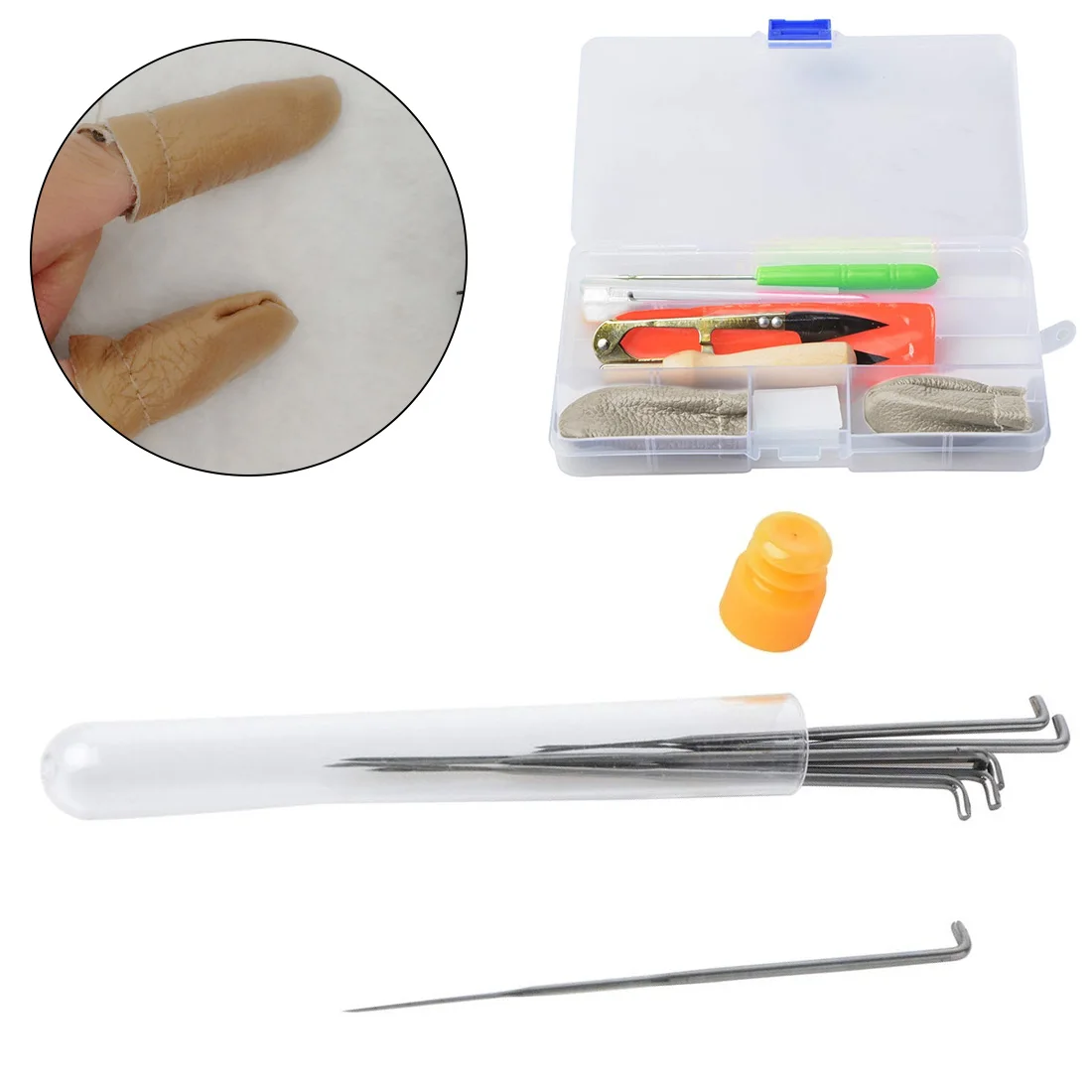

Wool Felt Roving Wool Felting Tool Kit Fiber Material with Felt Needle Set Weaving Needlework Spinning Craft Kits