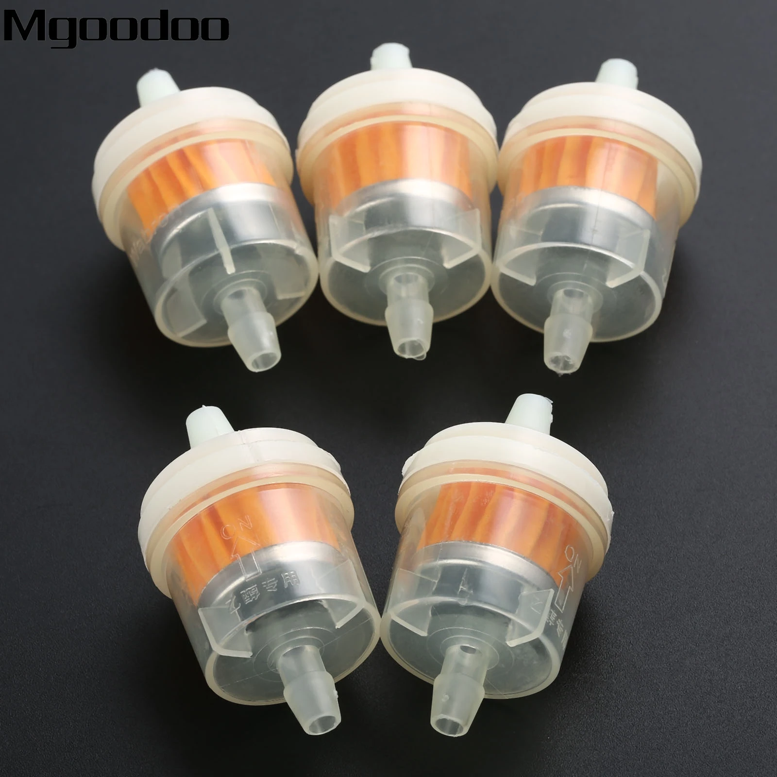 

Mgoodoo 5Pcs Motorcycle 6mm Oil Filters Petrol Gas Gasoline Liquid Fuel Filter For Scooter Motorbike Motor Car Dirt Pocket Bike