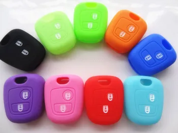 

AUTEWODE 2 BNT Silicone key cover FOR citroen C1 C2 C3 C4 XSARA PICASSO for peugeot 106 107 206 207 307 For toyota AYGO key CASE