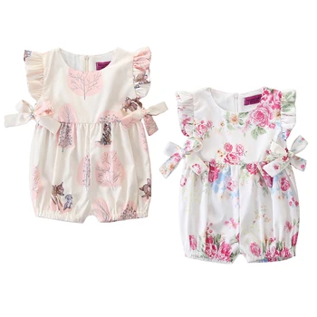 

Fashion Newborn Baby Girl Summer Clothing Cute Deer Flower Cotton Soft Romper Jumpsuit for Newborn Infant Clothes Children Kid