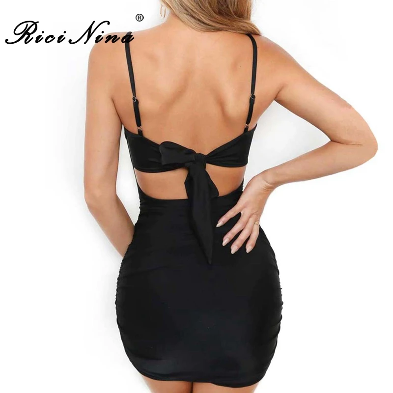 RICININA 2019 Women Dress Woman Sexy Square Collar Spaghetti Strap Bow Bodycon Dress Famale Summer Slim Bandage Party Dress RICININA 2019 Women Dress Woman Sexy Square Collar Spaghetti Strap Bow Bodycon Dress Famale Summer Slim Bandage Party Dress