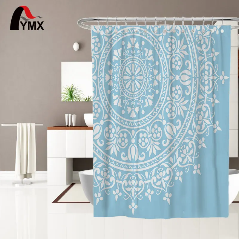 

Mandala Design Traditional Pattern Drop-shipping Printed Polyester Shower Curtain With Waterproof Mouldproof Thick Fabric