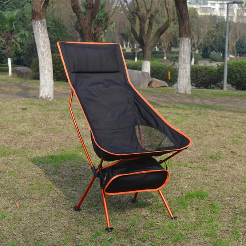 Открытый портативный легкий складной стул для кемпинга с удобной подушкой для пеших прогулок, пикника, барбекю, пляжа, рыбалки