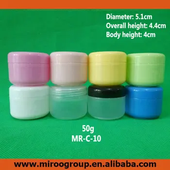 

Free Shipping 45pcs/lot 50g 50ml PP Plastic White Colored Empty Cosmetic Container Cream jars for Cosmetic Packaging