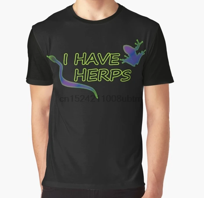 

All Over Print 3D Women T Shirt Men Funny tshirt I have Herps (not herpes) Graphic T-Shirt