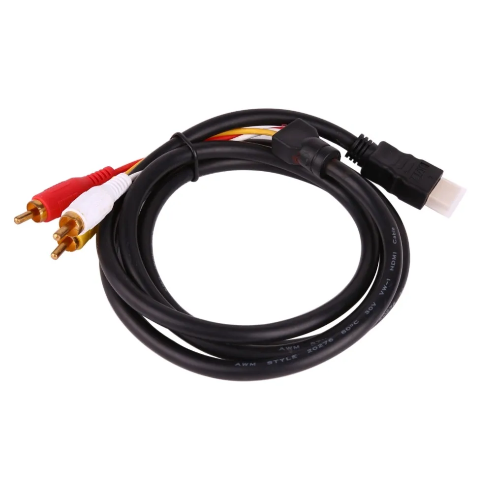 

1.5M HDMI Male to 3 RCA Video Audio Cord Component AV Adapter Cable HDTV 1080P HDMI Connect Line S