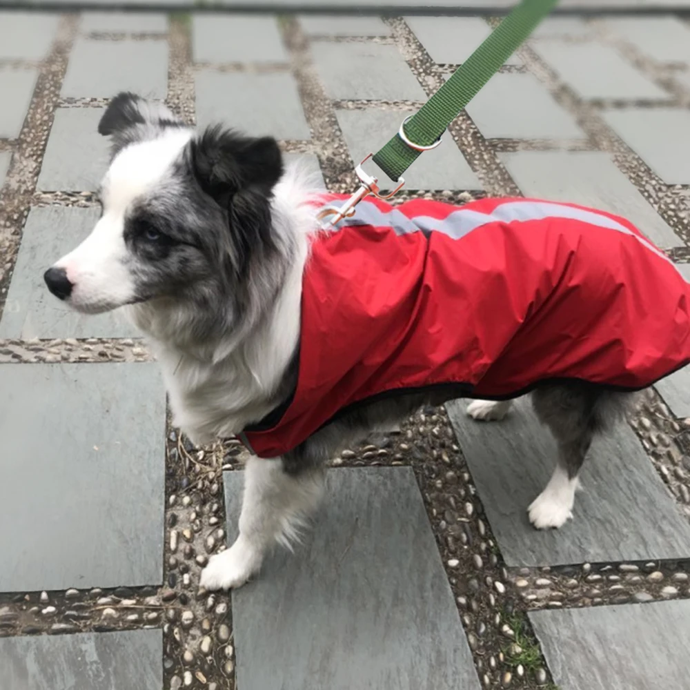 С воздухопроницаемой сеткой, с изображением собаки дождевик собака Водонепроницаемый куртка на открытом воздухе дождевик для больших собак средних собак с капюшоном