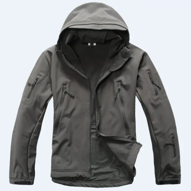 Высокое качество латент 16 Акула кожа мягкая оболочка куртка; TAD V 5 Военная Тактическая армейская bomberjacke ветрозащитная водонепроницаемая одежда - Цвет: gray