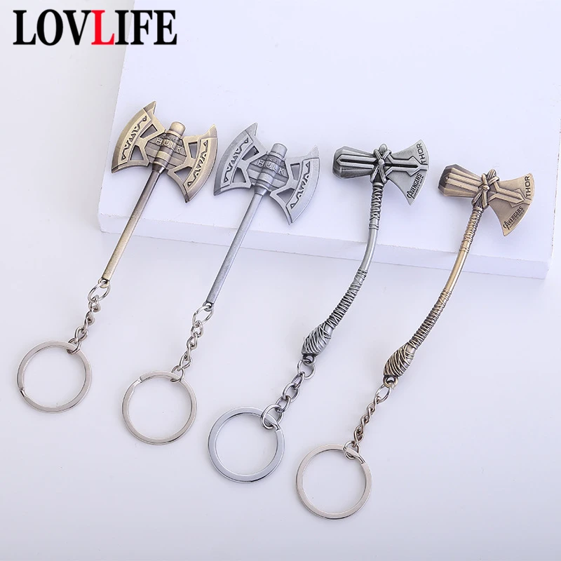 

Thor Stormbreaker Keychain Trinket Thor Axe Hammer Key Rings Metal Pendant Key Chain for Movie Fans Marvel Avengers Infinity War