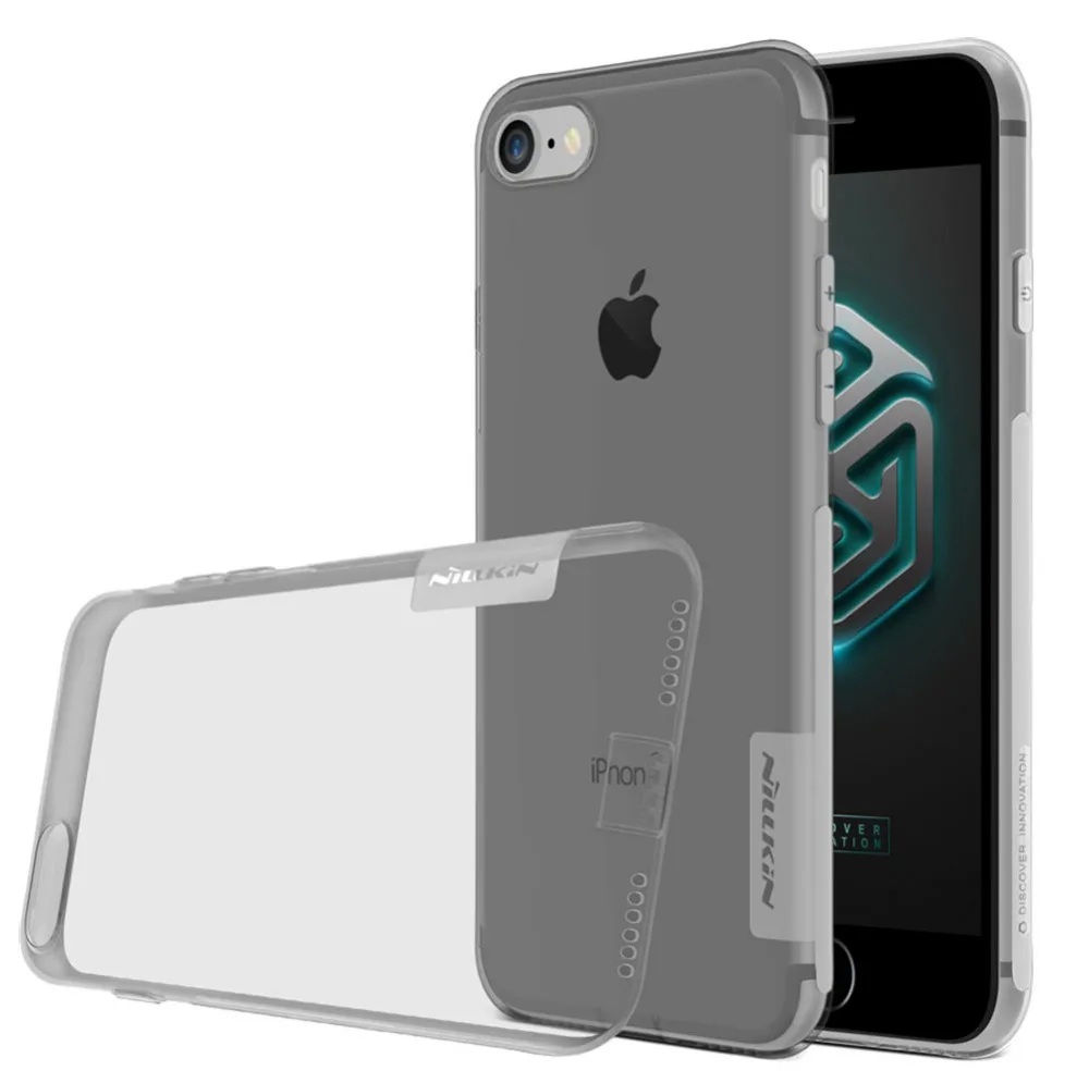 Чехол для iPhone se 2020 se2 7 8 Plus чехол NILLKIN Nature прозрачный ТПУ ультратонкий силиконовый