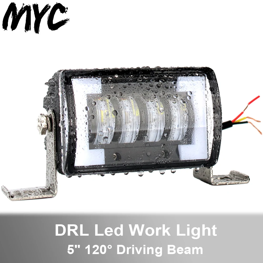 

5 inch 24W Flood Beam Waterproof Fog Lamp Mini led work light For ATV SUV Motorcycle Truck Excavator Road Roller Driving Lights