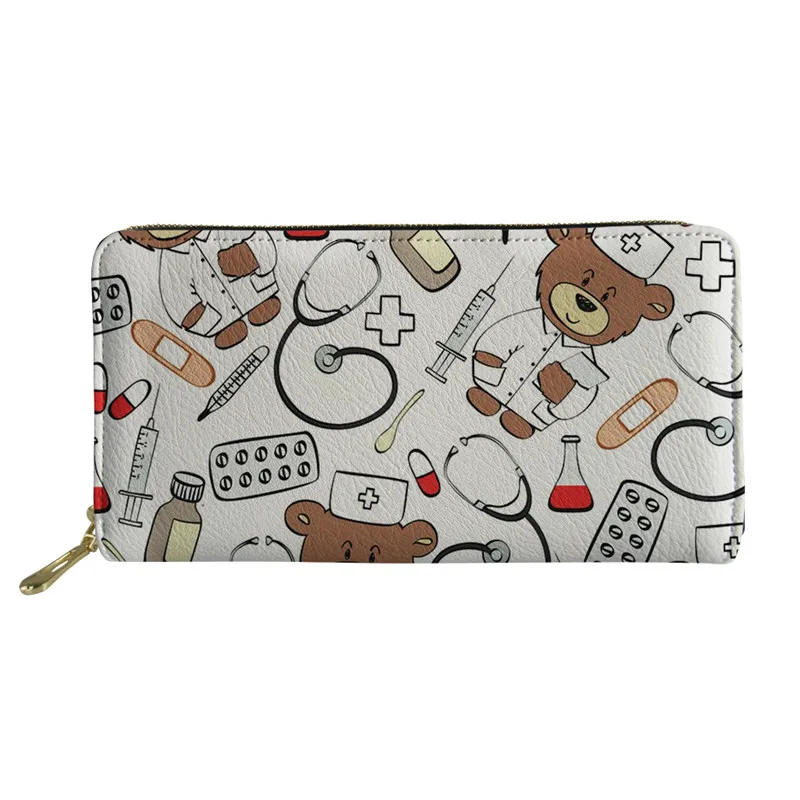 Женский кошелек Noisy Designs с рисунком медведя доктора женский кожаный бумажник