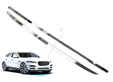 For Jaguar F-Pace f pace X761 2016 Chromed Stainless Rear Trunk Gate Decorative Sill Cover Trim 2pcs