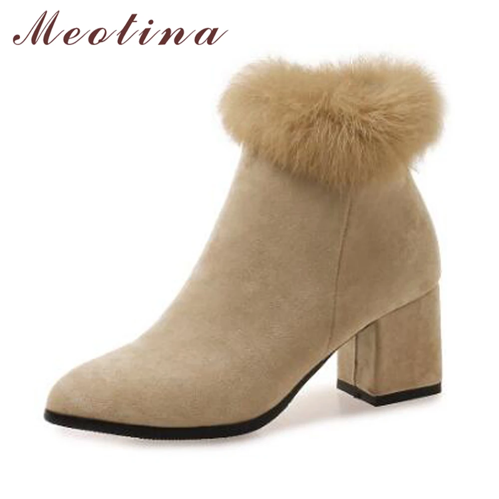 real rabbit fur boots