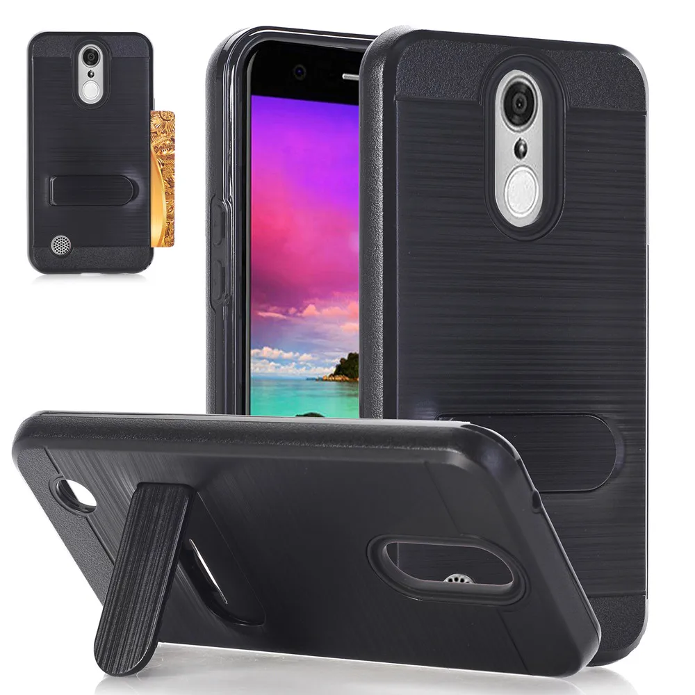 Для LG lv5 K10() M250 K20 Plus чехол карточный Карманный держатель для кожаного чехла PC+ TPU кронштейн крышка