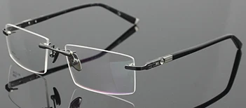 Чашма бренд титановый сплав очки без оправы ультра светильник близорукость оптическая оправа очки оправы для мужчин - Цвет оправы: Серый