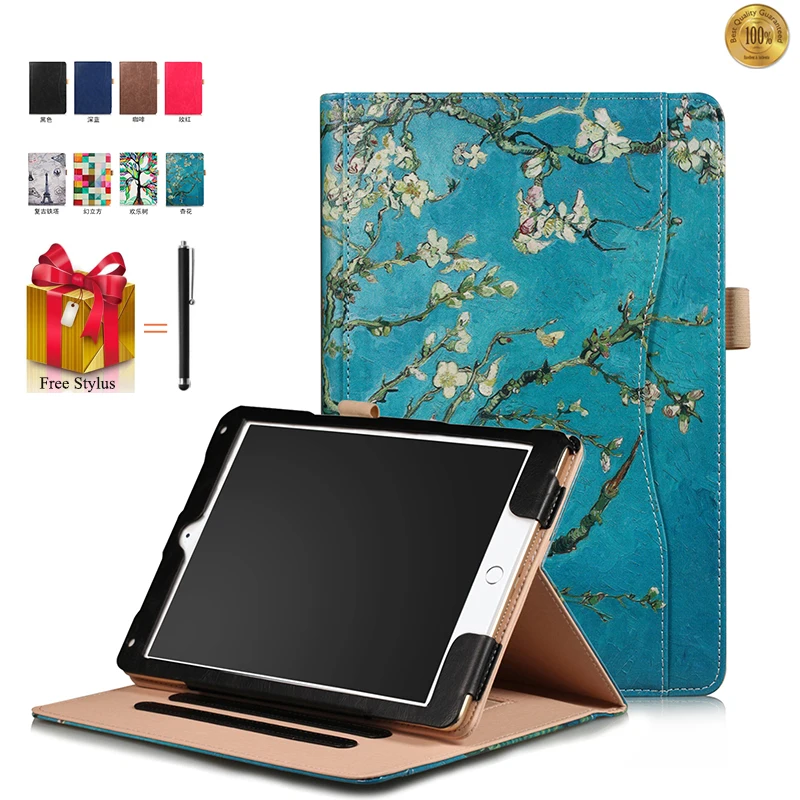 Us 9 95 48 Off Case For Ipad 7 2018 Hand Holder Universal Tablet Frame Flip Leather Card Slot Stand Cover Stylus In Tablets