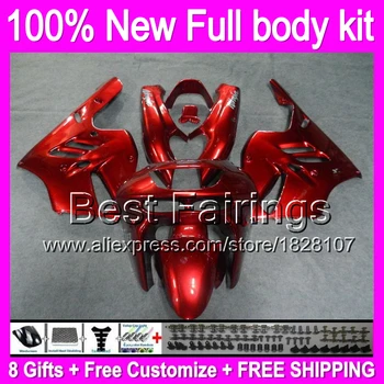 

ALL Gloss red Fairing For KAWASAKI NINJA ZX-9R 94-97 B11 ZX 9R 9 R ZX9R 94 95 96 97 1994 1995 1996 1997 +decal Body ALL Red