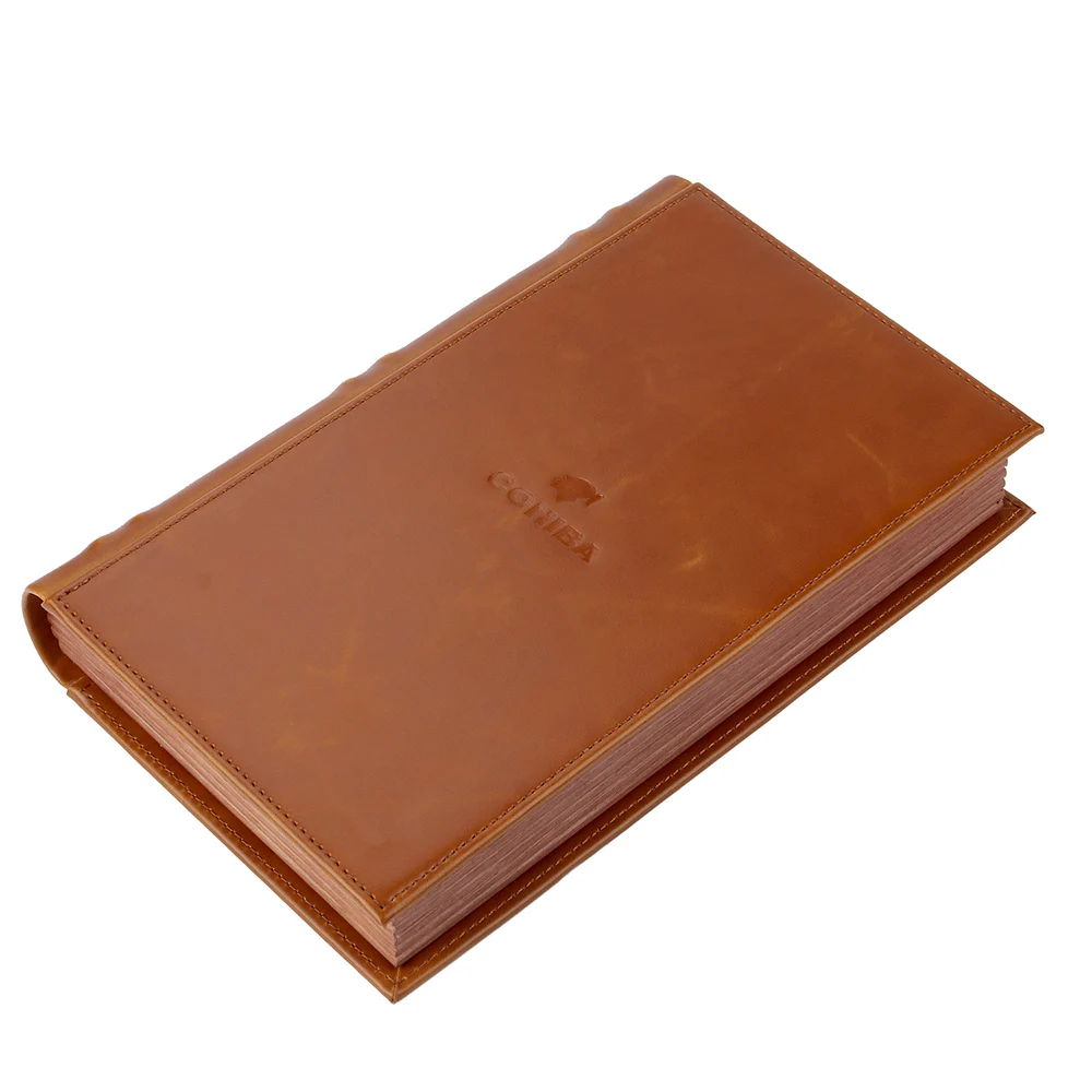 Travel Humidor, Leather Cigar Case,Spanish Cedar Wood Lined Book Shape Humidor with Hygrometer Cigar Cutter Humidifier,Gift Box Travel Humidor, Leather Cigar Case,Spanish Cedar Wood Lined Book Shape Humidor with Hygrometer Cigar Cutter Humidifier,Gift Box