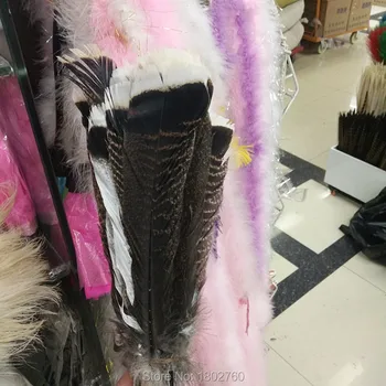 

Wholesale 100 pcs beautiful turkey feathers 8-9 inches / 20-22 cm Wedding costume dance celebration decoration