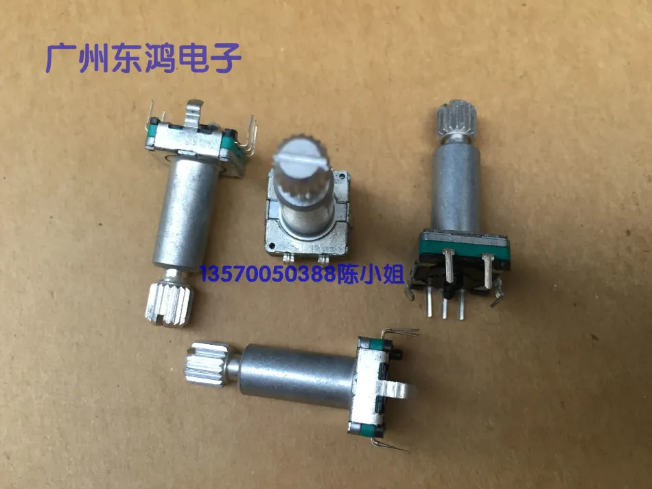 cheap 2PCS LOT The Japanese Alps ALPS EC11 series encoder with switch 30 position number 15 pulse point axis 23MM