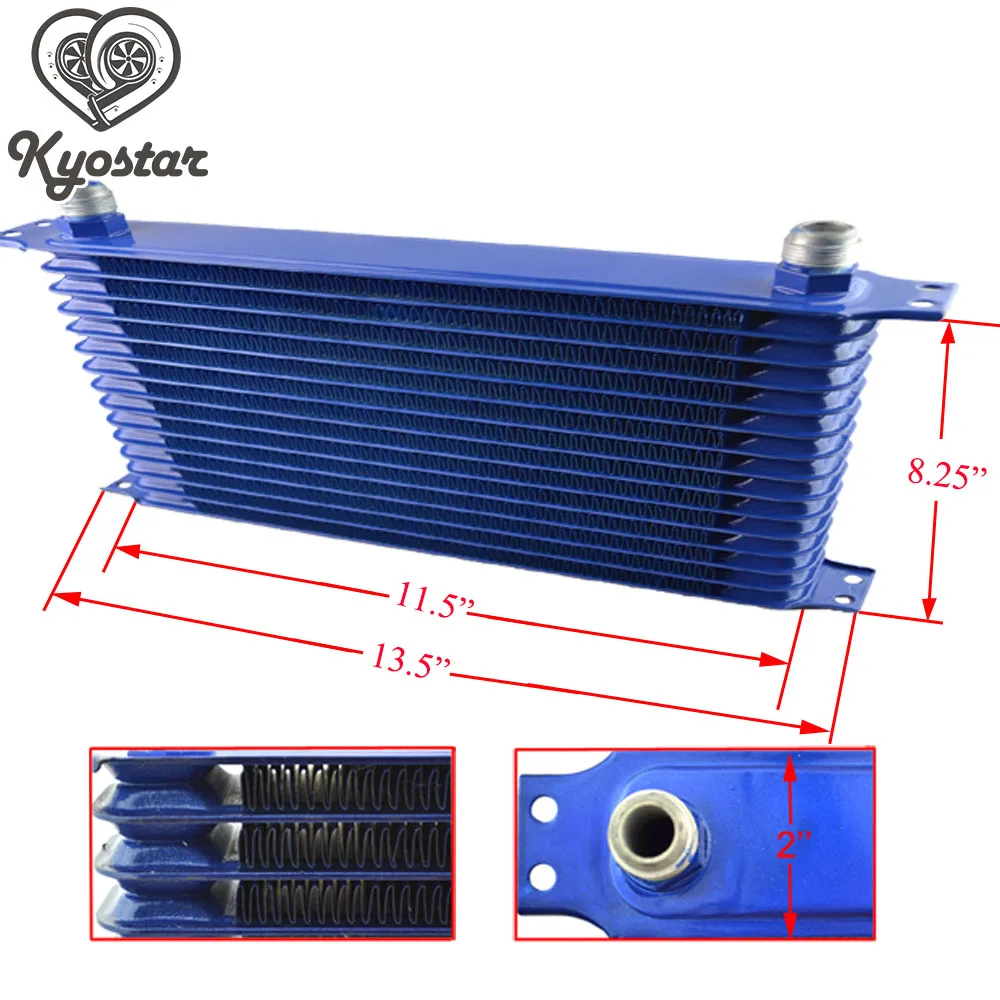 Универсальный 13 Ряд 10AN Egine трансмиссионный масляный радиатор Egine Trust type черный синий Алюминиевый Масляный радиатор комплект для автомобиля грузовика