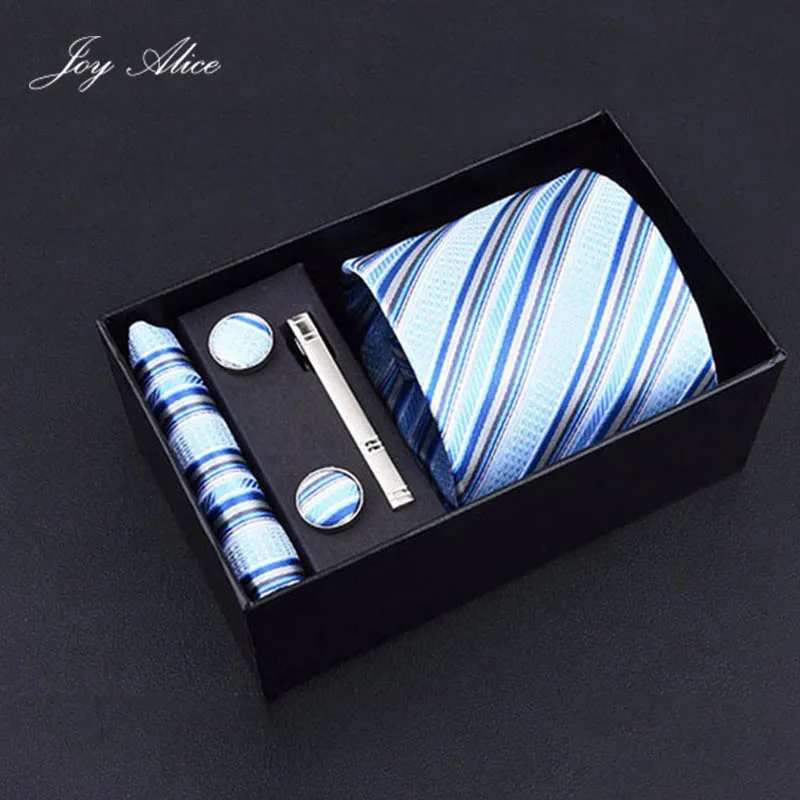 Подарочная коробка, 8 см, набор галстуков, дизайн, для мужчин, в клетку, в горошек, с узором пейсли, галстук, носовой платок, запонки, наборы, деловые, свадебные, вечерние галстуки - Цвет: A8030