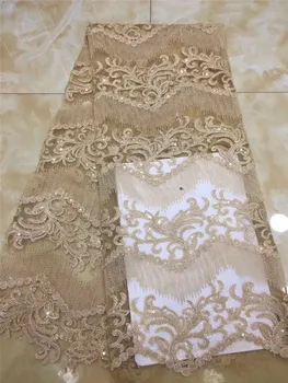 

Nigerian french net Lace YG-418 Embroidered Cord Lace Fabric with embroidered tulle lace fabric for bridal dress