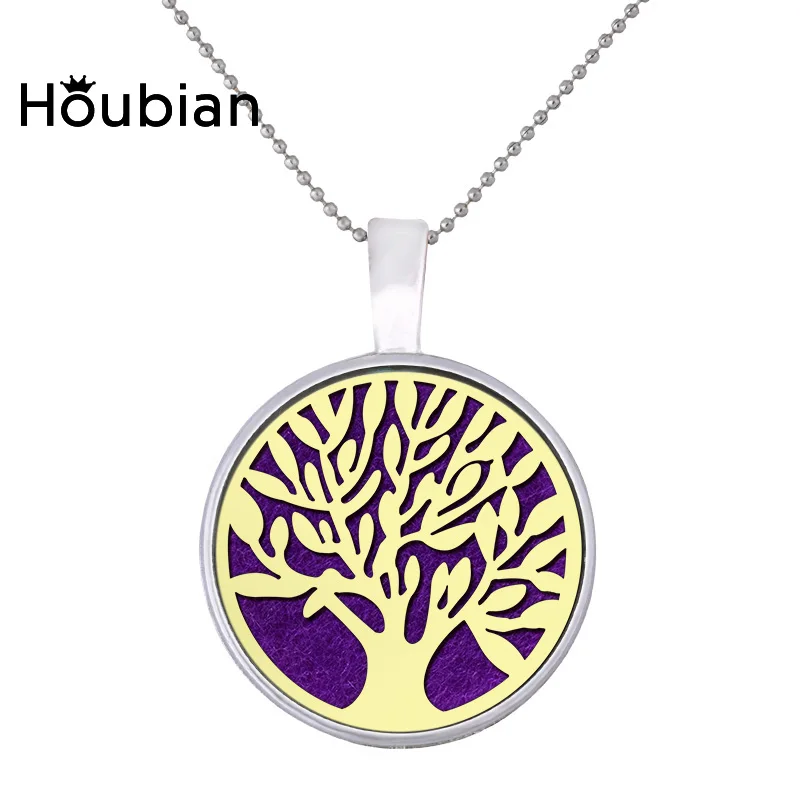 Houbian полое дерево ароматная Подвеска для ожерелья Ароматический диффузор эфирное масло ожерелье ювелирные изделия - Окраска металла: 17112005