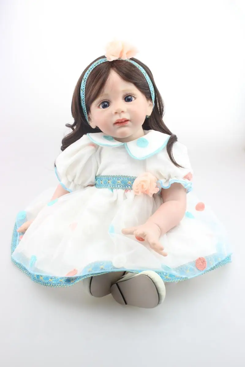 

silicone dolls reborn toddlers 60cm soft body newborn npk for girls life like toys 23 inches kid toy for girl gift free shipping