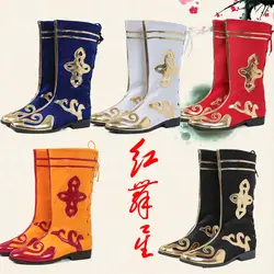Мужская и женская обувь для взрослых и детей, обувь для выступлений, ботинки для меньшинств, монгольский Тибетский Стиль, Синьцзян