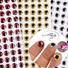 100pcs fishing lure eye 3D simulation fly fishing crank bait artificial fisheye 3 color gold silver red  size 3mm 4mm 5mm 6mm ► Photo 3/6
