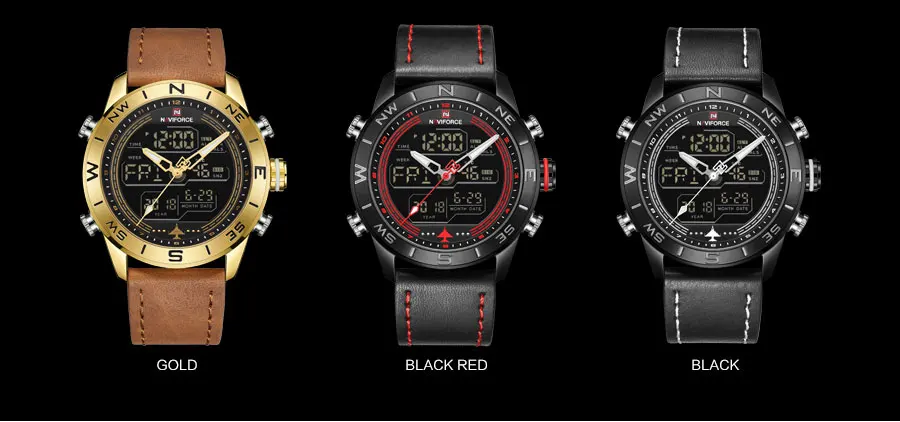 NAVIFORCE Лидирующий бренд для мужчин модные спортивные часы для мужчин водостойкие кварцевые Дата часы Прямая доставка человек