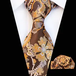 Тонкий галстук Бизнес галстук платок комплект Цветочный шеи галстук набор печатных Gravatas платок Свадебный костюм рубашка