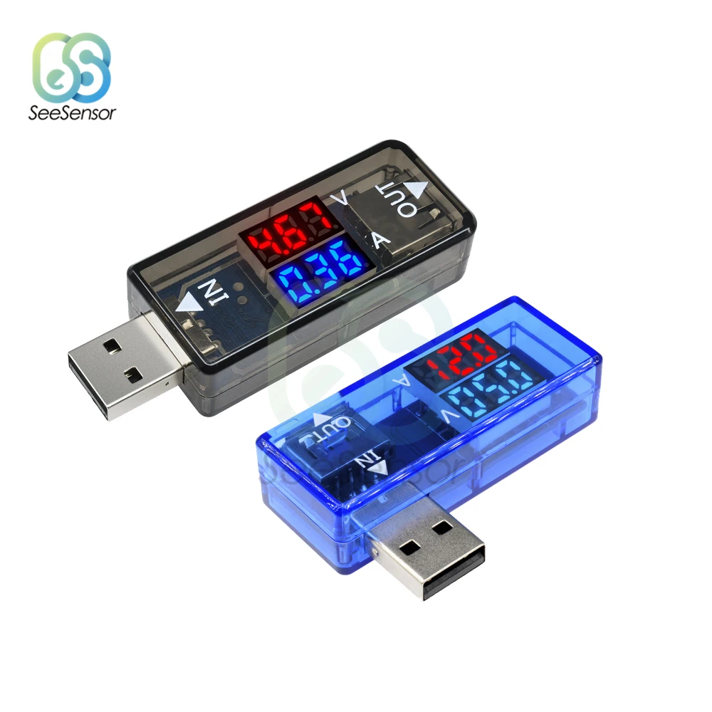 

Double Digital Display USB Tester Mobile Power Charging Current Voltage Tester Meter USB Charger Doctor Voltmeter Ammeter