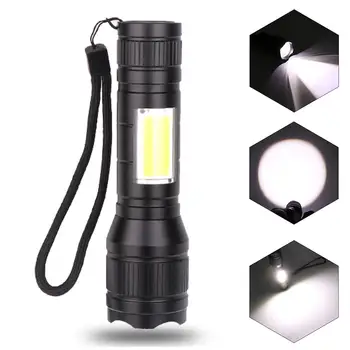 

Hot Sale LED USB Rechargeable T6 Zoomable 3 Modes Torch with Cable Flashlight