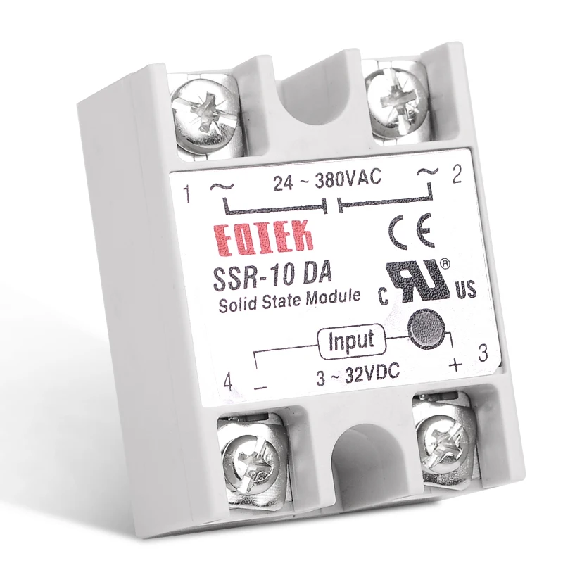 SSR-10DA твердотельное реле 10A одно-фазный SSR модуль 10DA DC-AC 3-32 в 12 В постоянного тока до 24-380 В 220 В переменного тока для контроллера температуры