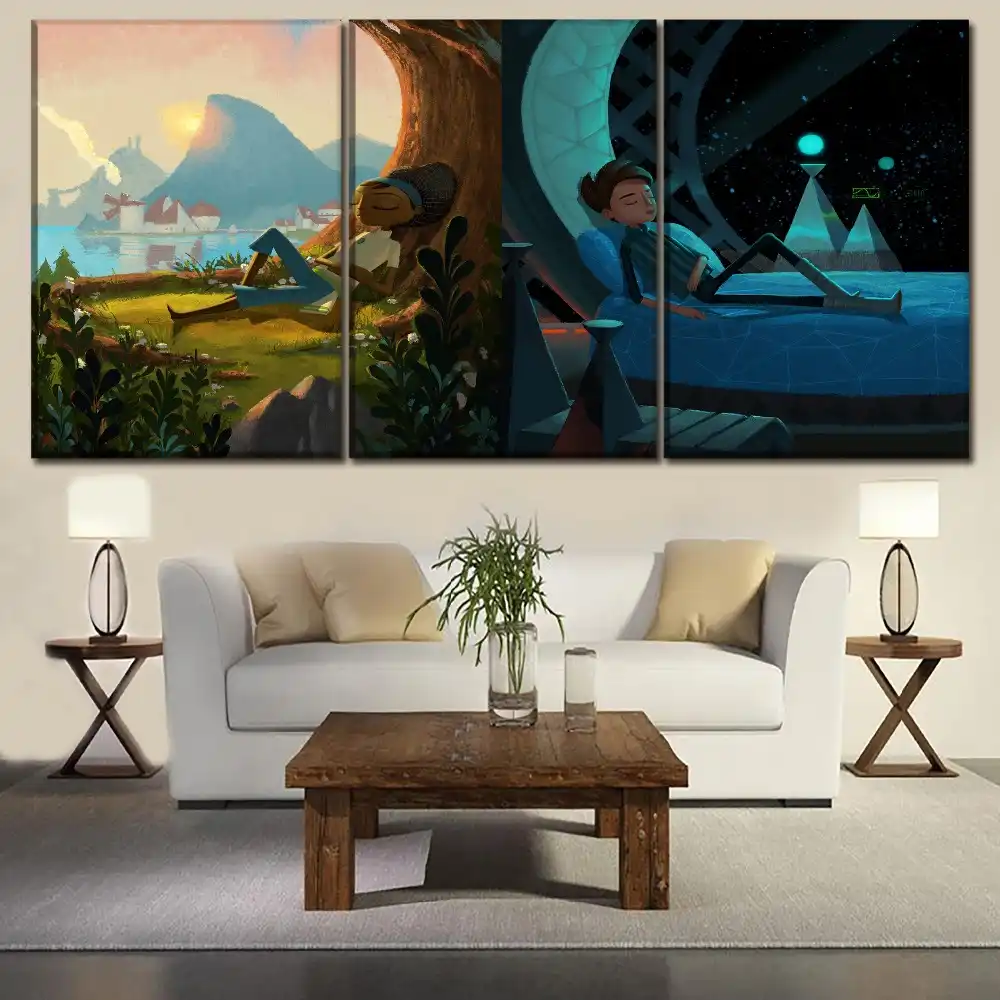One Set 3 Panel Broken Age Wall Art Modular Picture Home 3 Panel Broken Age Wall Art